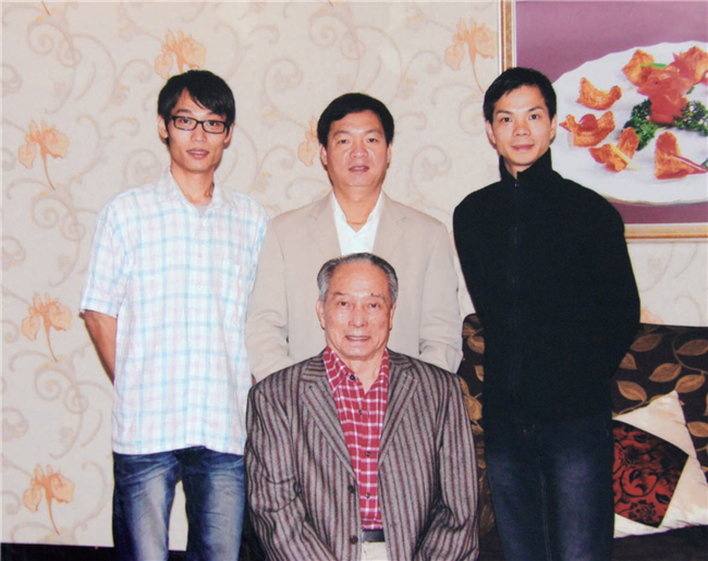 陳卓林與師傅羅家寶、師弟李江林、劉建科合影